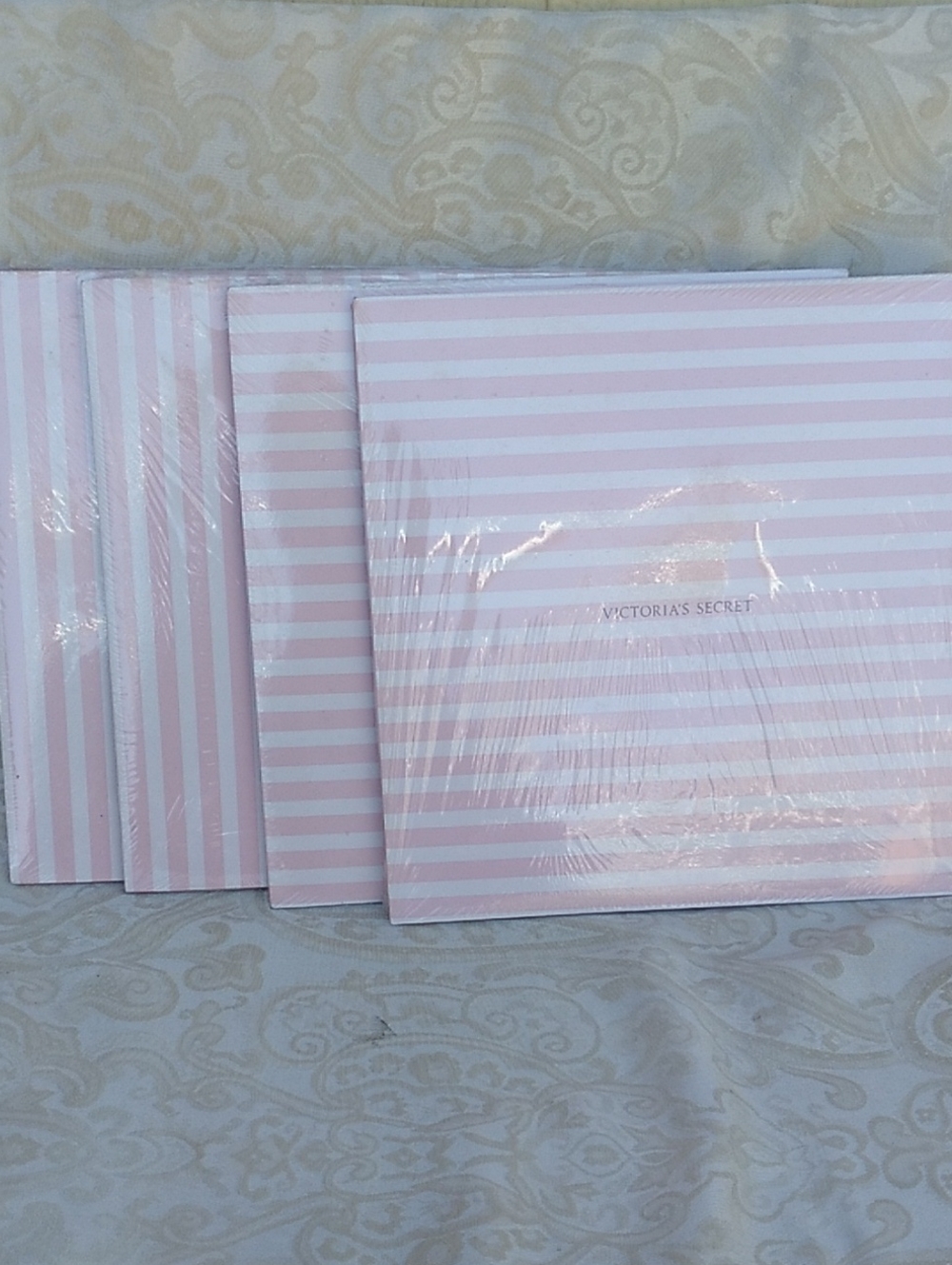 Vintage Victoria's Secret Striped Gift 4 Boxes